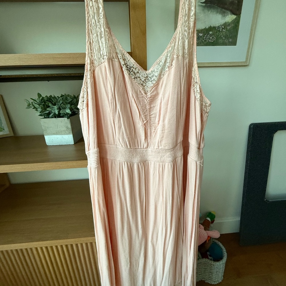 Torrid Blush Lace-Trim Dress